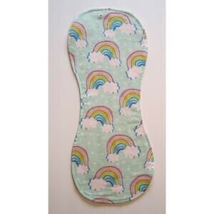 Baby Flannel Burp Cloth Contoured Cotton Double Layer Handmade Rainbows